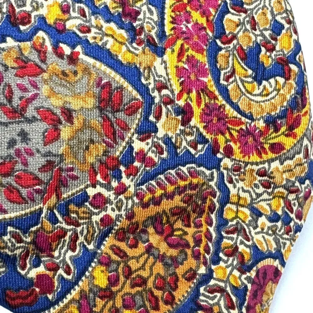 Vintage‎ Etro Silk Tie Paisley Baroque Multicolor Milano Italy Print Made in USA
